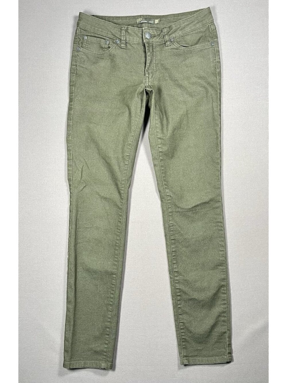 Prana Kara Organic Outdoor Stretch Olive Green Jean - Women Size 4 / 27 X 32